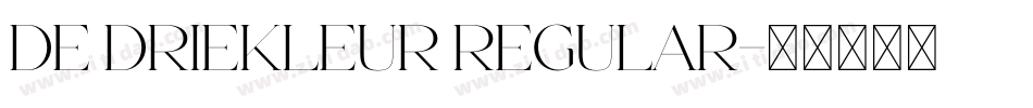 De Driekleur Regular字体转换